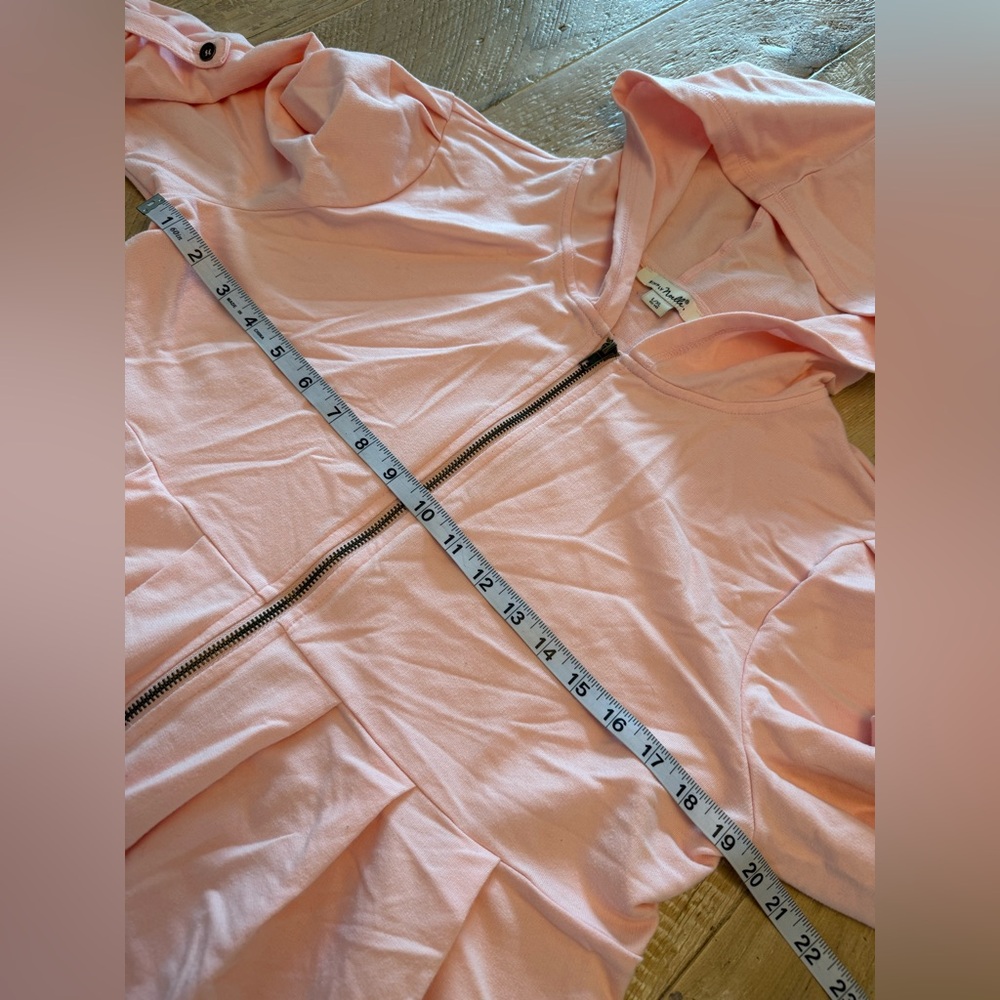 Simply Noelle Light Pink Hooded Zip Jacket L/XL - Picture 4 of 6